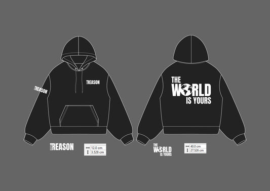 Oversized Hoodie - "The World Is Yours"